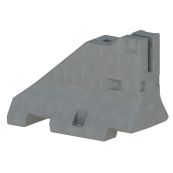 Start/end piece | for concrete guide wall | made of concrete